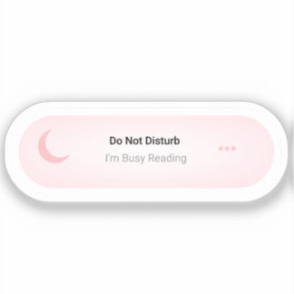 Do Not Disturb I'm Busy Reading Funny Book Lover Sticker