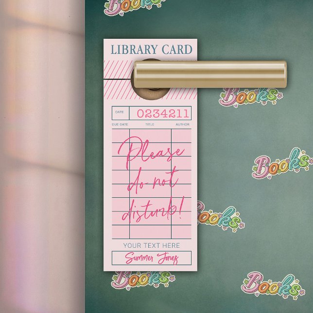 Do not disturb I'm reading Books Door Hanger (Creator Uploaded)
