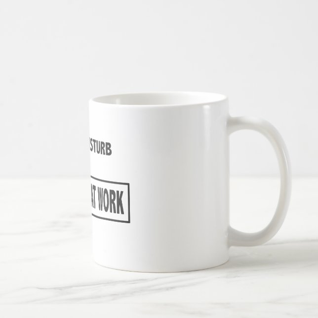 "Do not disturb - introvert at work" coffee mug (Right)