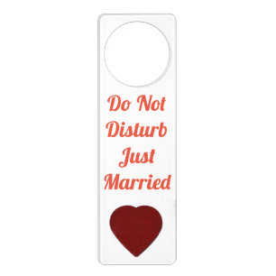 Do Not Disturb Just Married Door Hanger