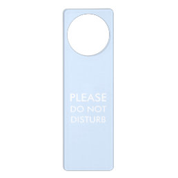 Do not Disturb light blue custom text elegant Door Hanger