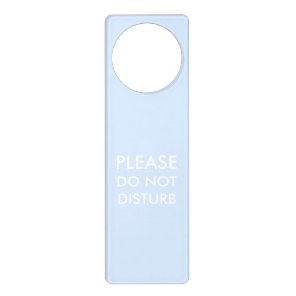 Do not Disturb light blue custom text elegant Door Hanger