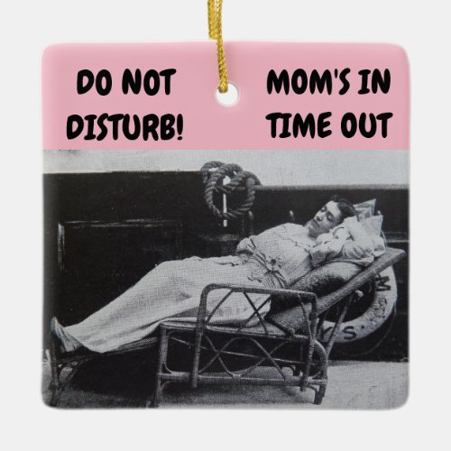 DO NOT DISTURB MOM TIME OUT DOOR KNOB SIGN CERAMIC ORNAMENT