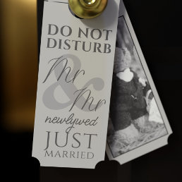 Do Not Disturb Mr &amp; Mr Newlywed Photo Door Hanger