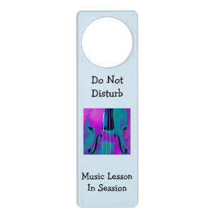 Do Not Disturb Music Lesson in Session Violin Door Hanger