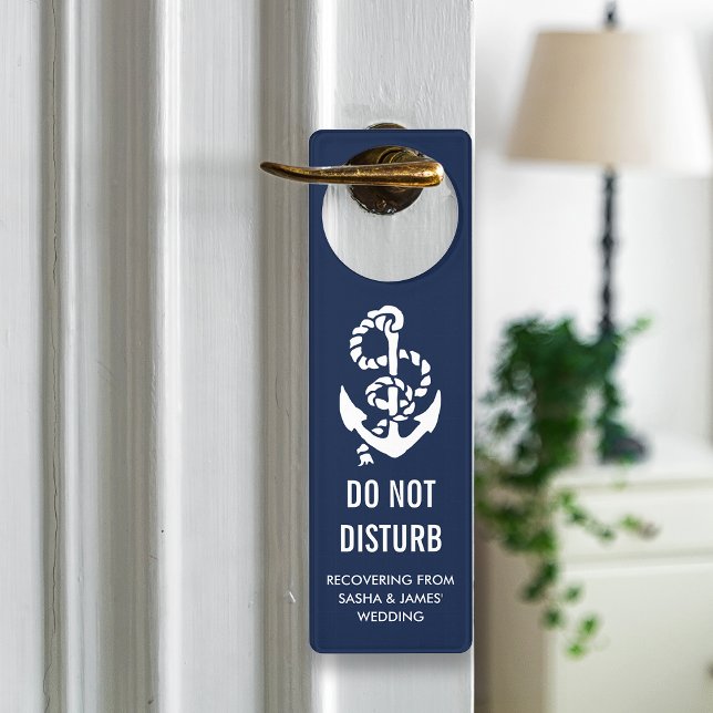 Do Not Disturb Nautical Rope Anchor Wedding Favor Door Hanger (Creator Uploaded)