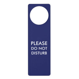 Do not Disturb navy blue &amp; white simple minimalist Door Hanger