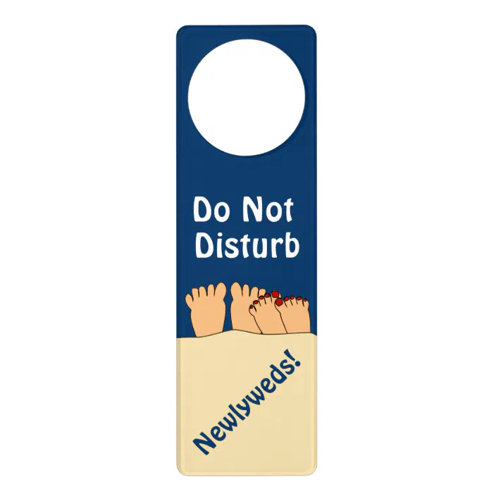Do Not Disturb Newlyweds Cartoon Feet Door Sign Zazzle Com