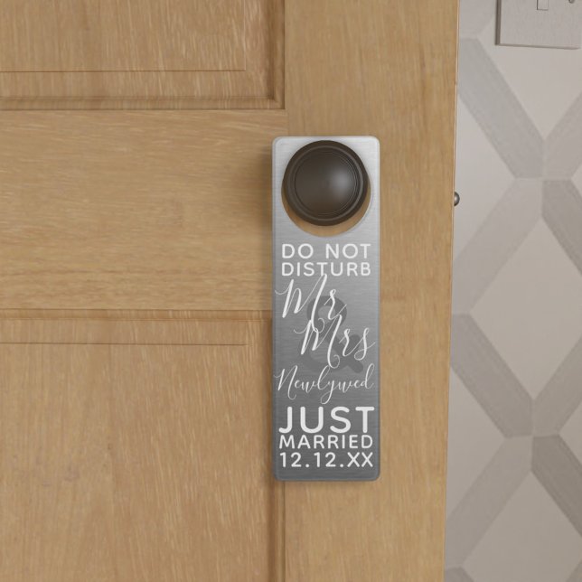 Do Not Disturb Newlyweds Just Married Door Hanger (Creator Uploaded)
