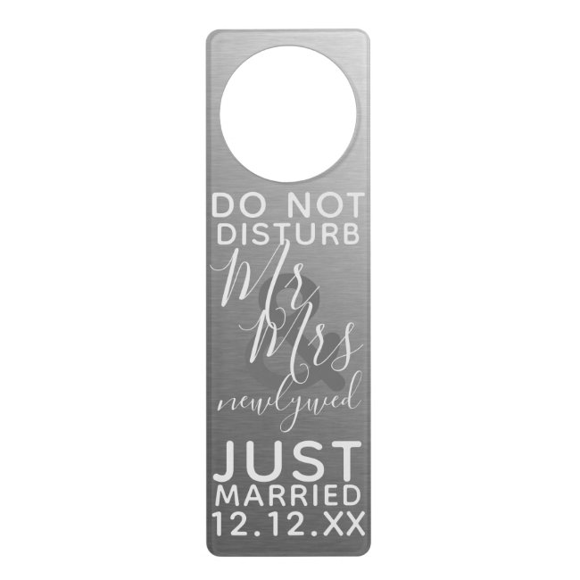 Do Not Disturb Newlyweds Just Married Door Hanger