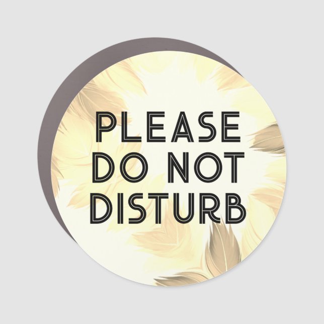 Do Not Disturb on Feathers Van Life Camping RVing Car Magnet (Front)