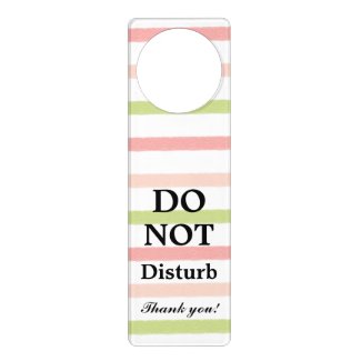 Do Not Disturb Pastel Stripes Door Hanger