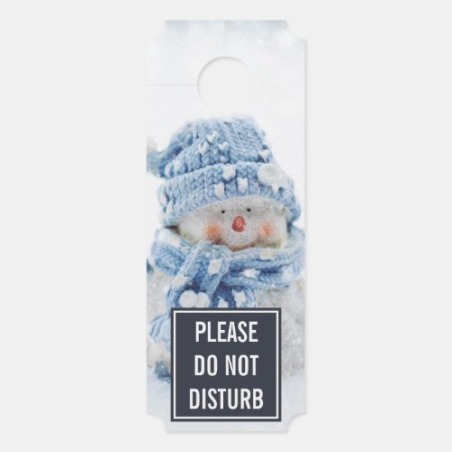 Do Not Disturb Photo of a Cute Snowman Door Hanger