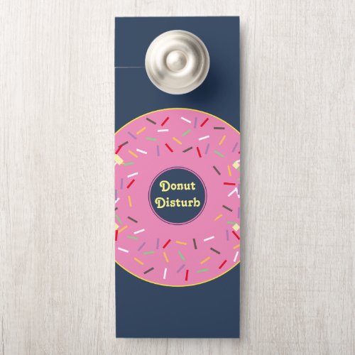 Do Not Disturb Please Knock Pink Donut Door Hanger