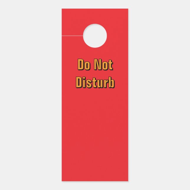 Do Not Disturb /Please Knock/ Red   Door Hanger (Front)