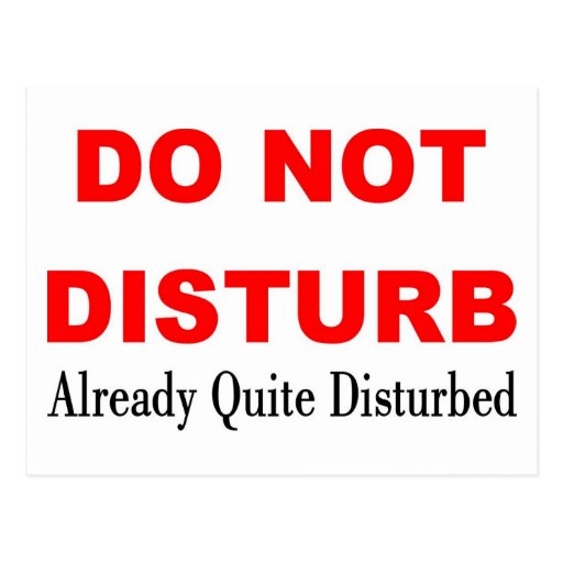 DO NOT DISTURB POSTCARD | Zazzle