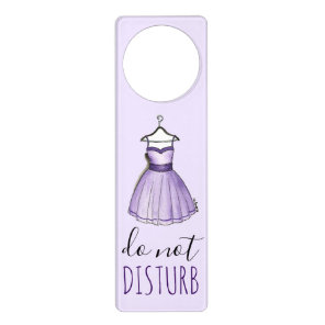 Do Not Disturb Purple Vintage Retro Prom Dress Door Hanger