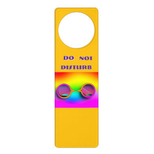 Do Not Disturb Rainbow Eyeglasses Acrylic Door Hanger