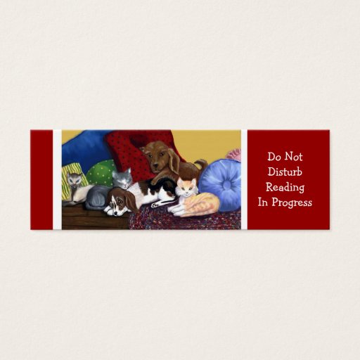 Customizable Do Not Disturb Reading In Progress Business Cards