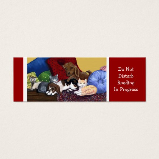 Do Not Disturb Reading In Progress Mini Business Card