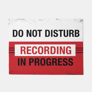 Do not Disturb Recording in Progress Door mat