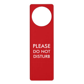 Do not Disturb red custom text elegant Door Hanger