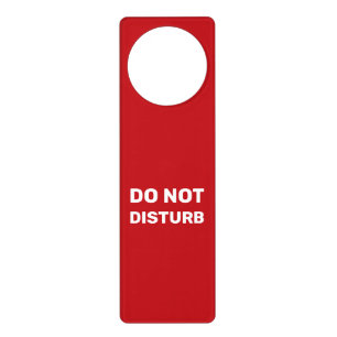 Do not Disturb red custom text modern elegant Door Hanger