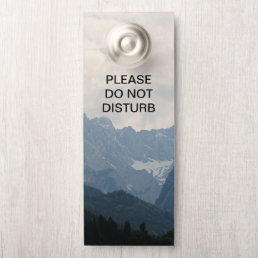Do Not Disturb Scenic Alpine Mountains Nature Door Hanger