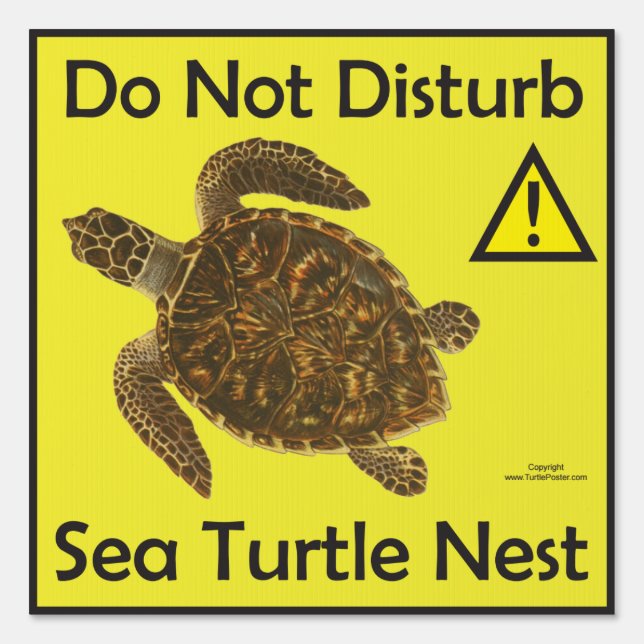 Do Not Disturb Sea Turtle Nest Sign (Front)