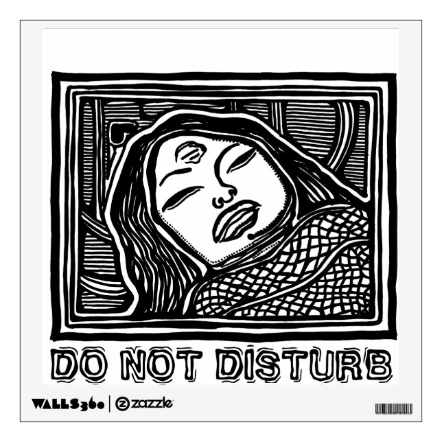 Do Not Disturb sign by ParanormalPrints Wall Decal (Front)
