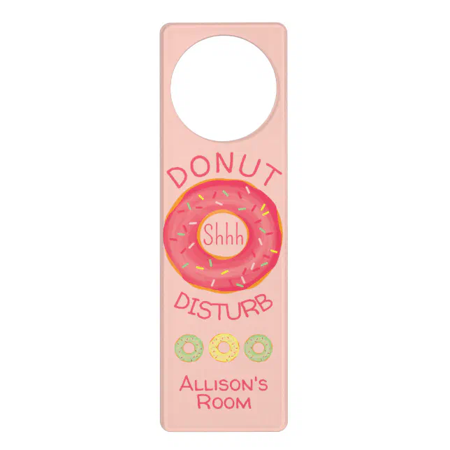 Do not disturb sign with donut element | Zazzle