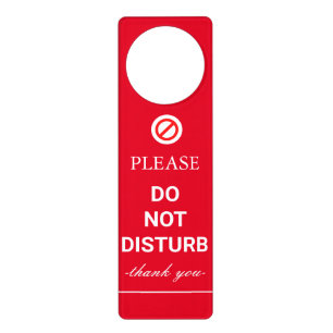 Do not disturb signage  door hanger