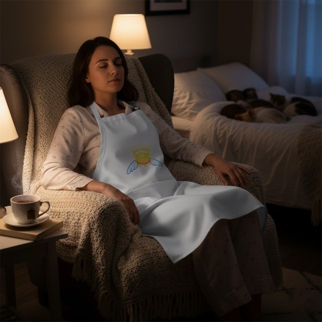 Do Not Disturb Sleep Mode Flying Halo and Wings  Adult Apron (Creator Uploaded)