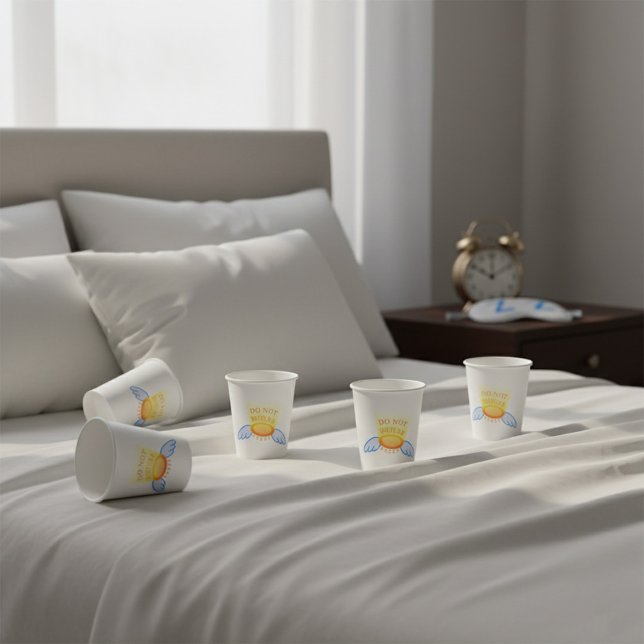 Do Not Disturb Sleep Mode Flying Halo and Wings  Paper Cups (Creator Uploaded)