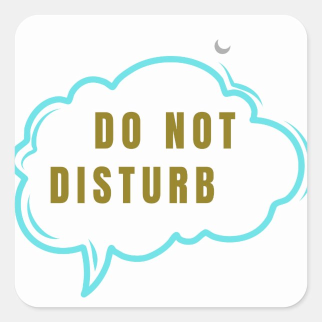 Do Not Disturb Sleep Mode Moon Cloud Sticker – Fun (Front)