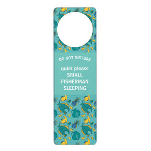 Do not disturb small fisherman sleeping door hanger