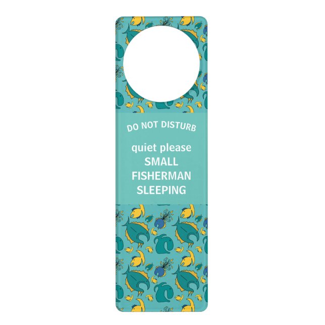 Do not disturb small fisherman sleeping door hanger (Front)