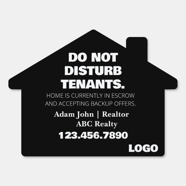 Do Not Disturb Tenant (Accepting Backup Offers). Sign (Front)