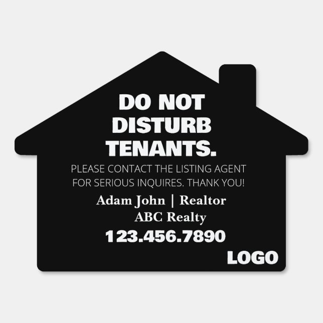 Do Not Disturb Tenants Sign (Front)