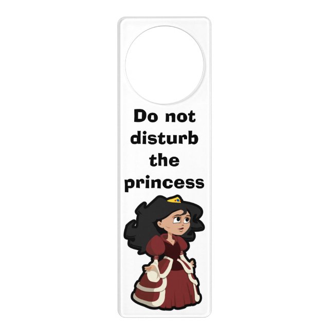 DO NOT DISTURB THE PRINCESS DOOR HANGER (Front)