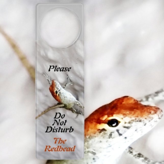 Do Not Disturb the Redhead Door Hanger (Creator Uploaded)