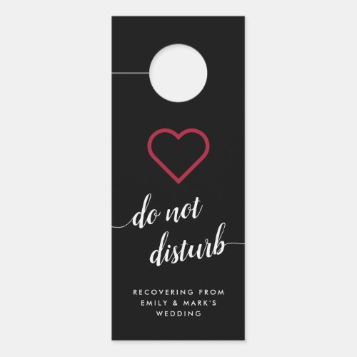 Do Not Disturb Wedding Hotel Door Hanger