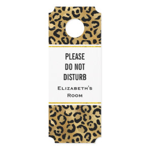 Do Not Disturb Wild & Exotic Leopard Print Pattern Door Hanger
