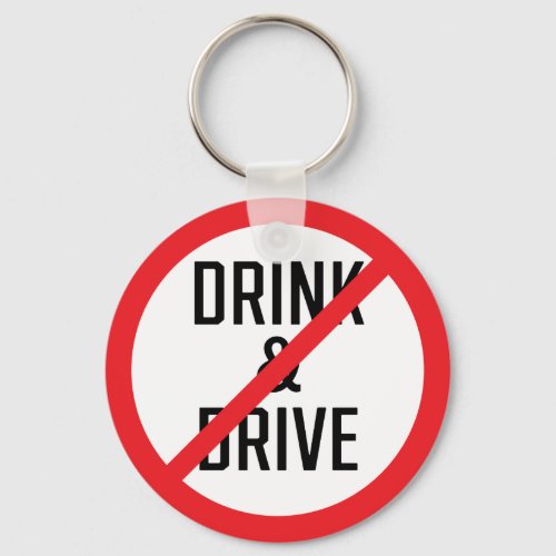 Do Not Drink And Drive Sign  Metal Keychain