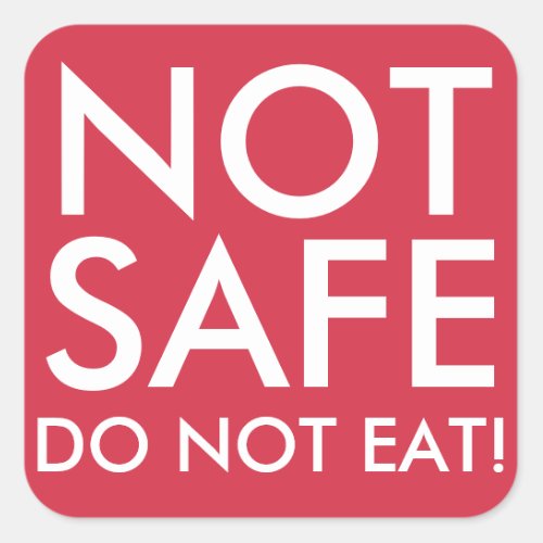 DO NOT EAT Not safe food stickers for allergies