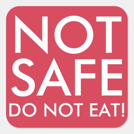 DO NOT EAT Not safe food stickers for allergies