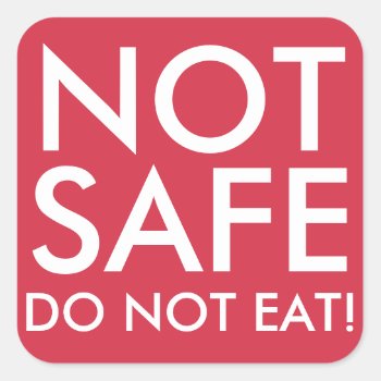 Do Not Eat Not Safe Food Stickers For Allergies by LilAllergyAdvocates at Zazzle