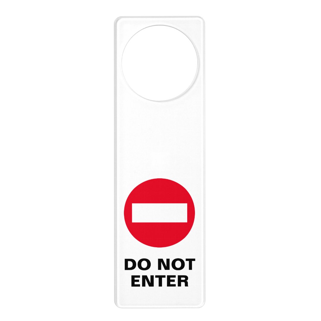 Do not enter Do not disturb stop sign door hanger Zazzle