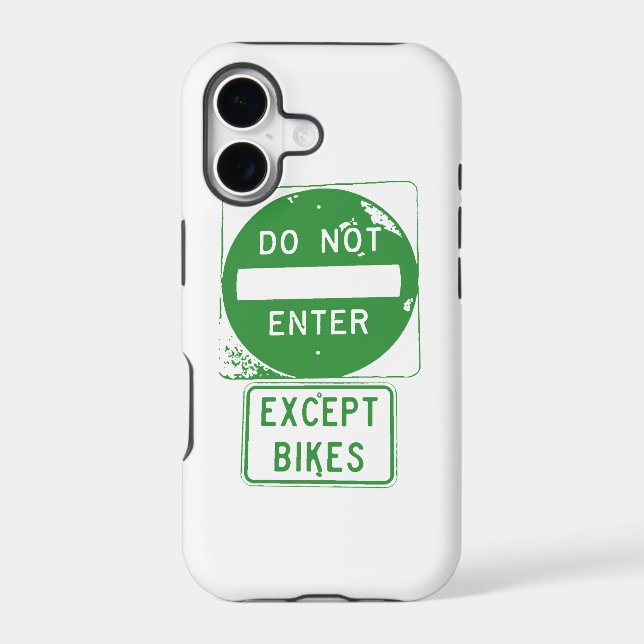 Do Not Enter Except Bikes Iphone Case (Back)