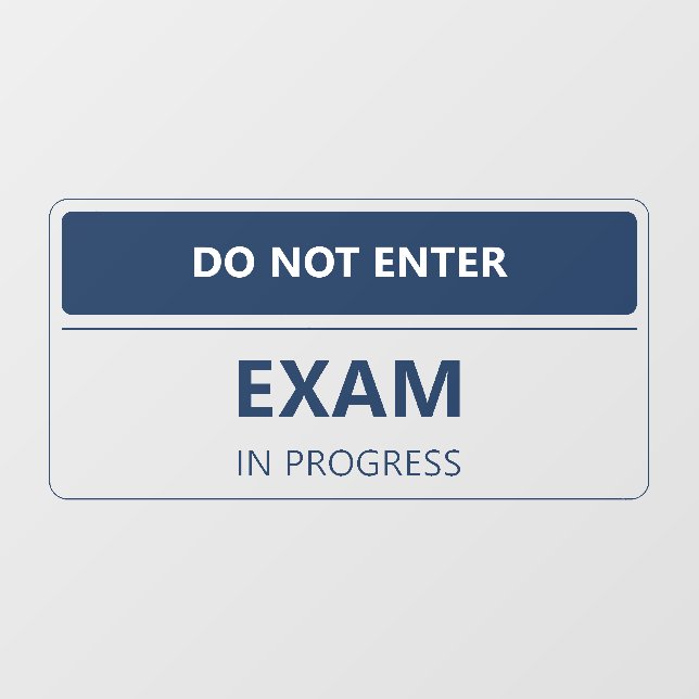 Do Not Enter Medical Room Window Cling (Sheet)